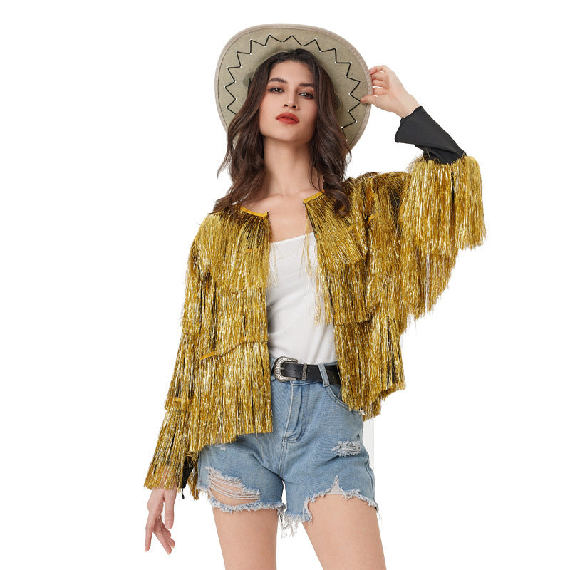 Tassel Long Sleeve Springsummer Cardigan Jacket