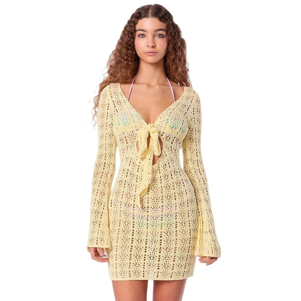 Crochet Chic Mini Dress – Hot Girl Style