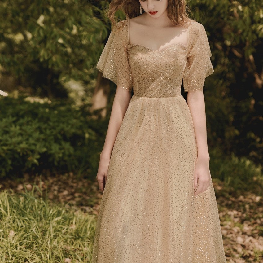 Peach Glow Party Dress – Dalbina Dinner Drop