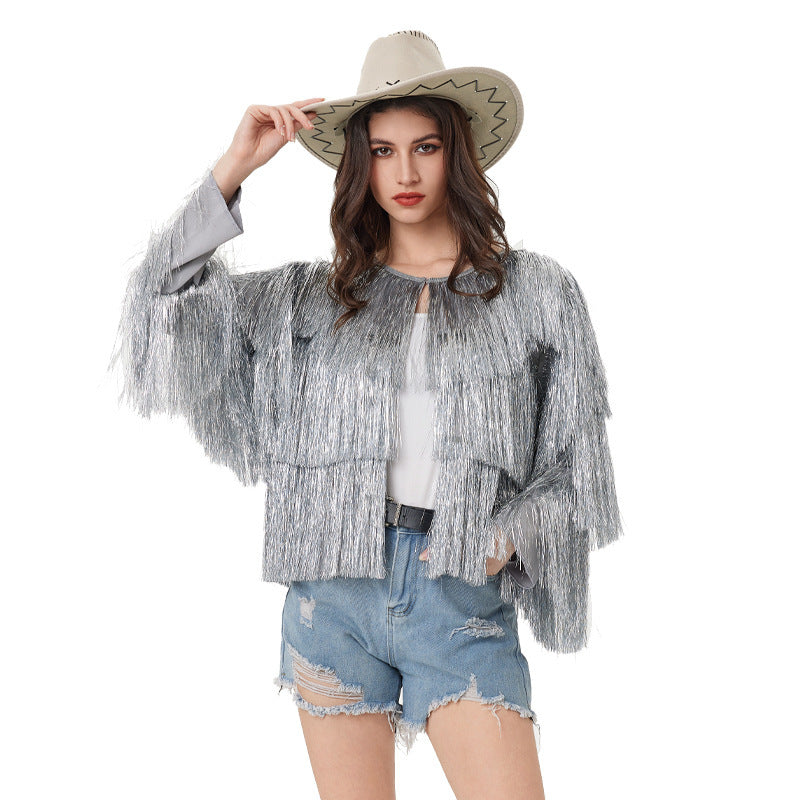 Tassel Long Sleeve Springsummer Cardigan Jacket