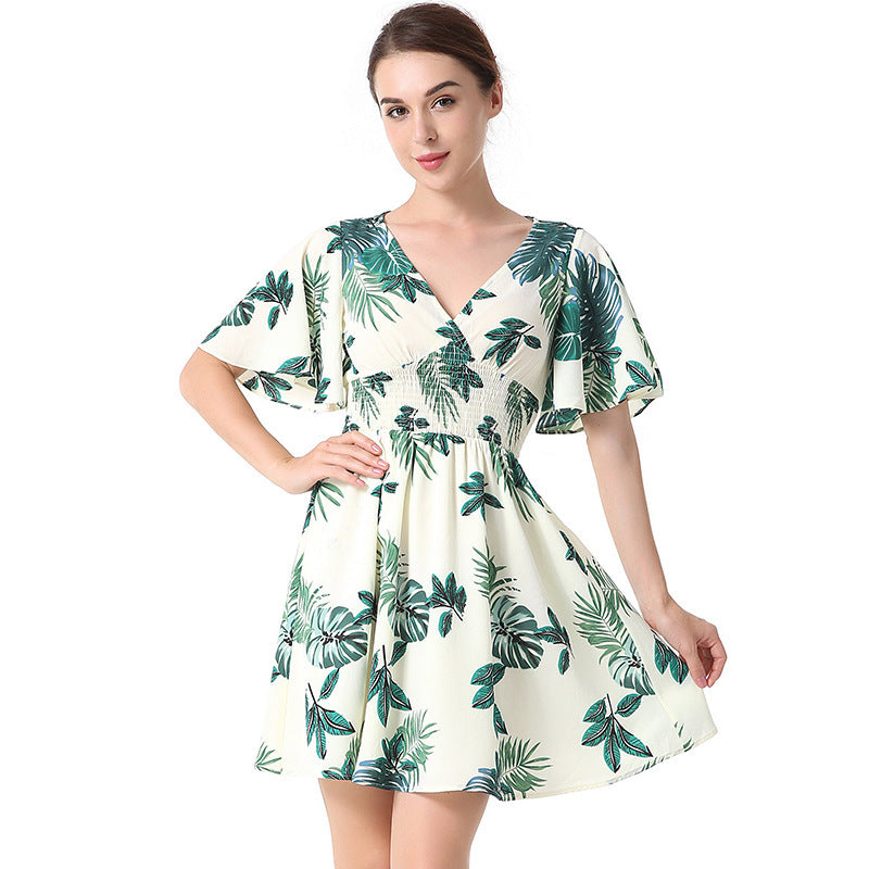 Palm Kissed Mini Dress – Island Glow Drop