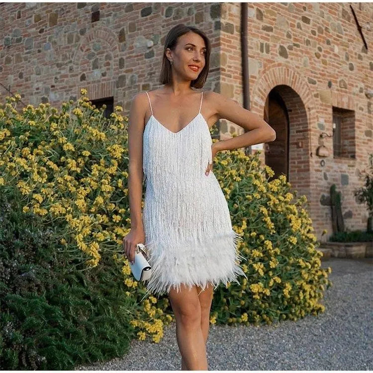 Glam Sequin Fringe Dress – After Dark Edition