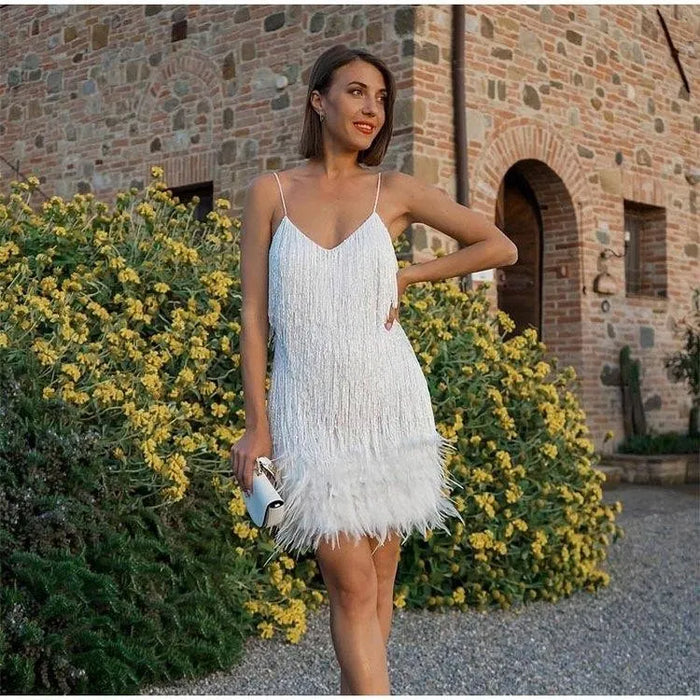 Glam Sequin Fringe Dress – After Dark Edition