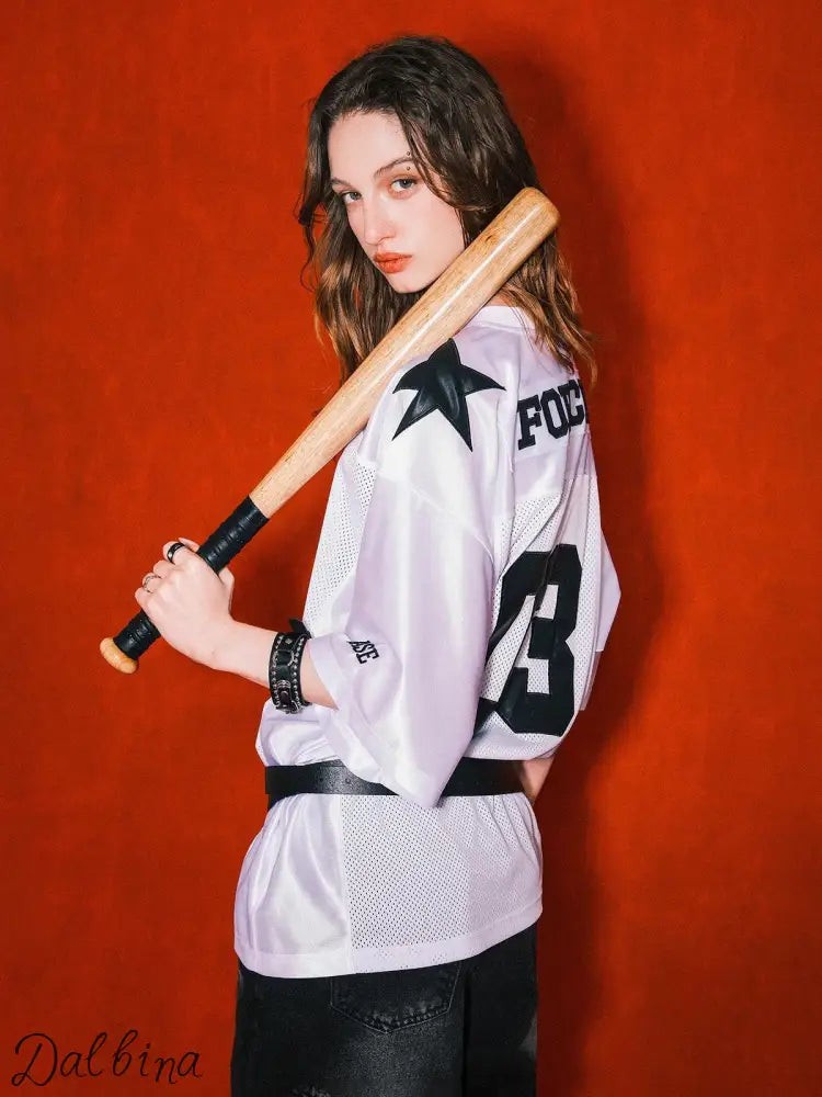 American hip-hop jersey T-shirt