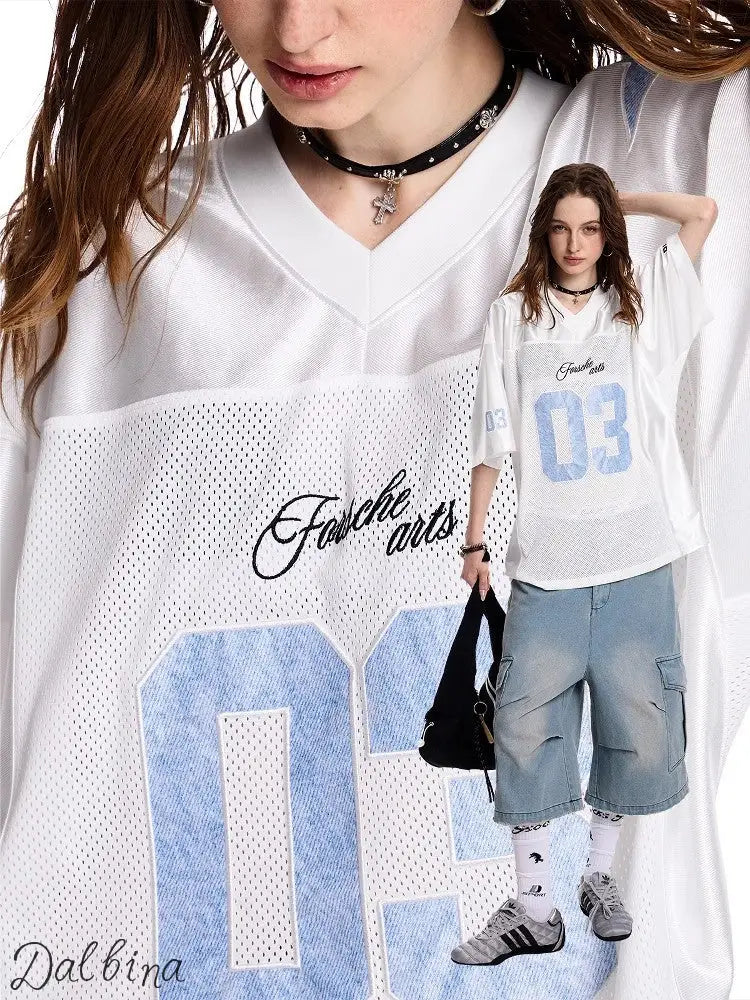 American hip-hop jersey T-shirt