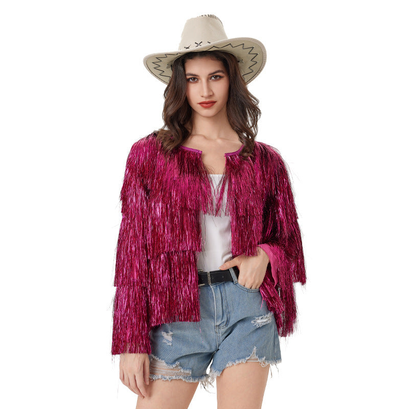 Tassel Long Sleeve Springsummer Cardigan Jacket