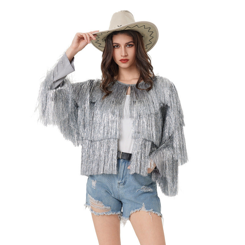 Tassel Long Sleeve Springsummer Cardigan Jacket