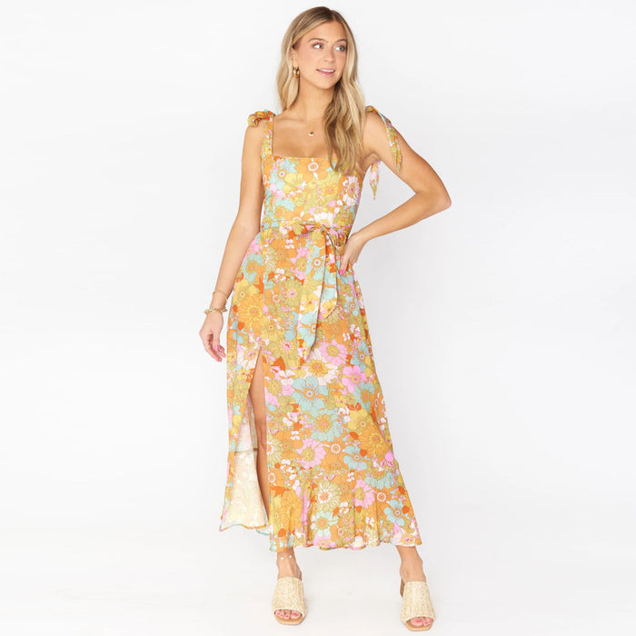 Summer Bloom Floral Halter Dress