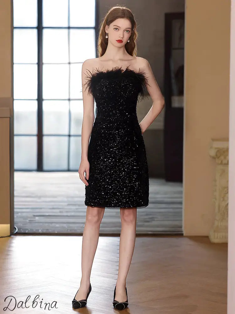 Chic Off-Shoulder Elegance – Royal Banquet Fit Black / 2XL Evening Dress