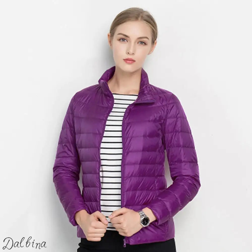 Ladies’ winter down jacket Dark purple / XL
