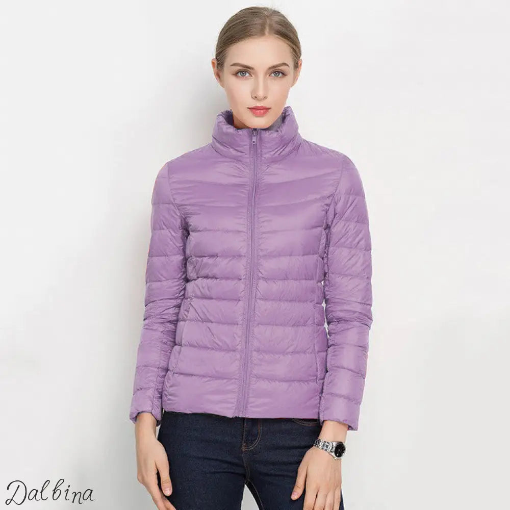 Ladies’ winter down jacket Light purple / 3XL