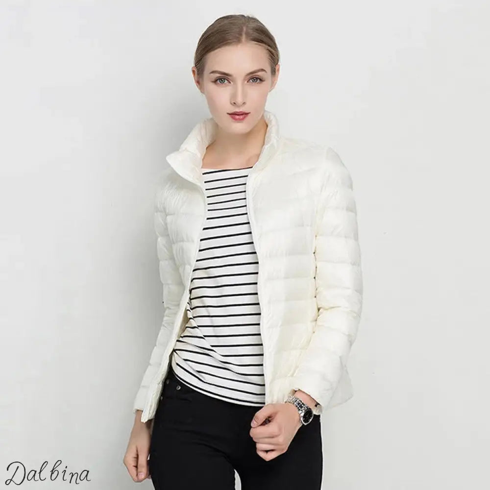 Ladies’ winter down jacket White / 4XL