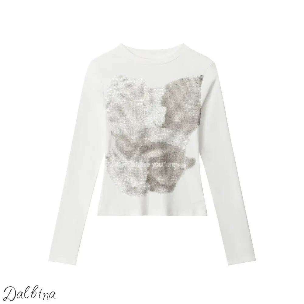 Little Bear American Retro Shoulder Sleeve Design White / S