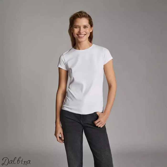 Pure cotton short-sleeved t-shirt for women