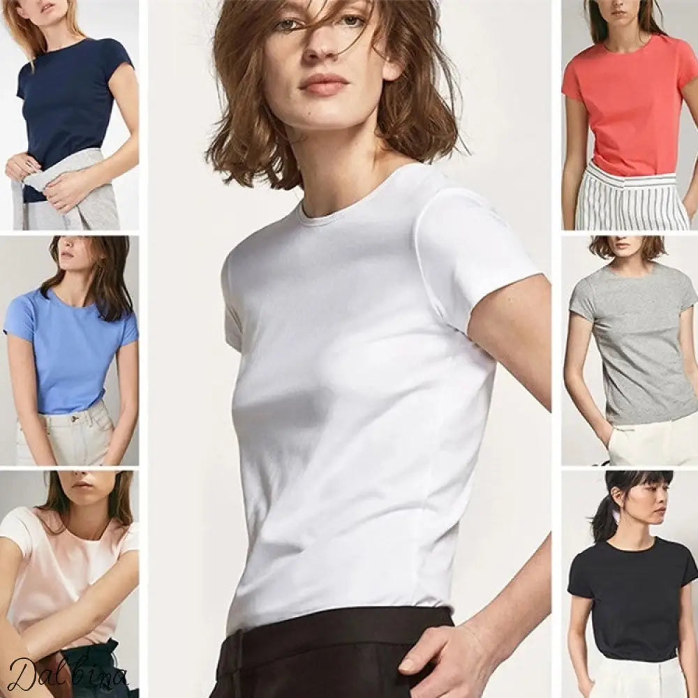 Pure cotton short-sleeved t-shirt for women